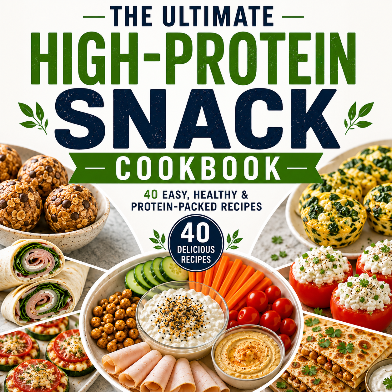 40 High Protein Snack Recipes cookbook cover